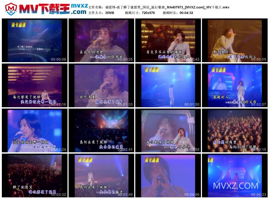 谢霆锋-夜了醉了就想哭_国语_流行歌曲_MA407973